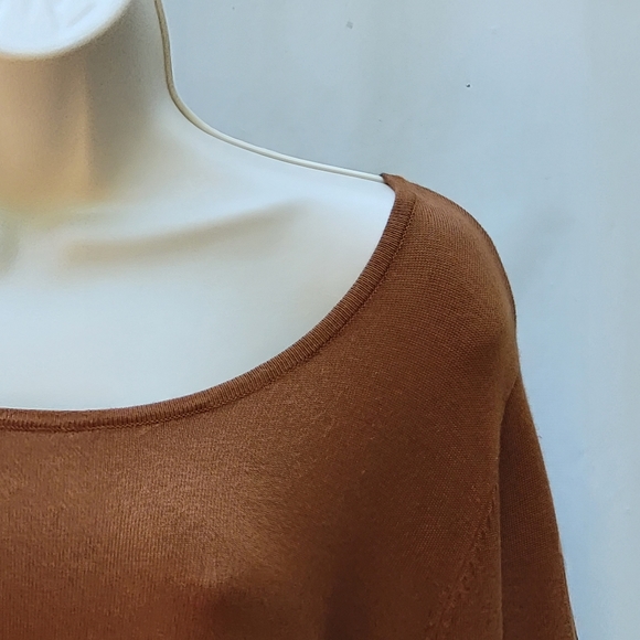 Whisper Knit QVC Italy Caramel Knit Sweater Embroidery Sleeves Women's Size XL - Picture 4 of 13